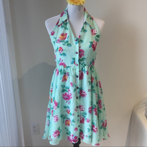 Lily and Migs Dresses & Skirts - Lily and Migs Floral Chiffon Backless Dress Size S